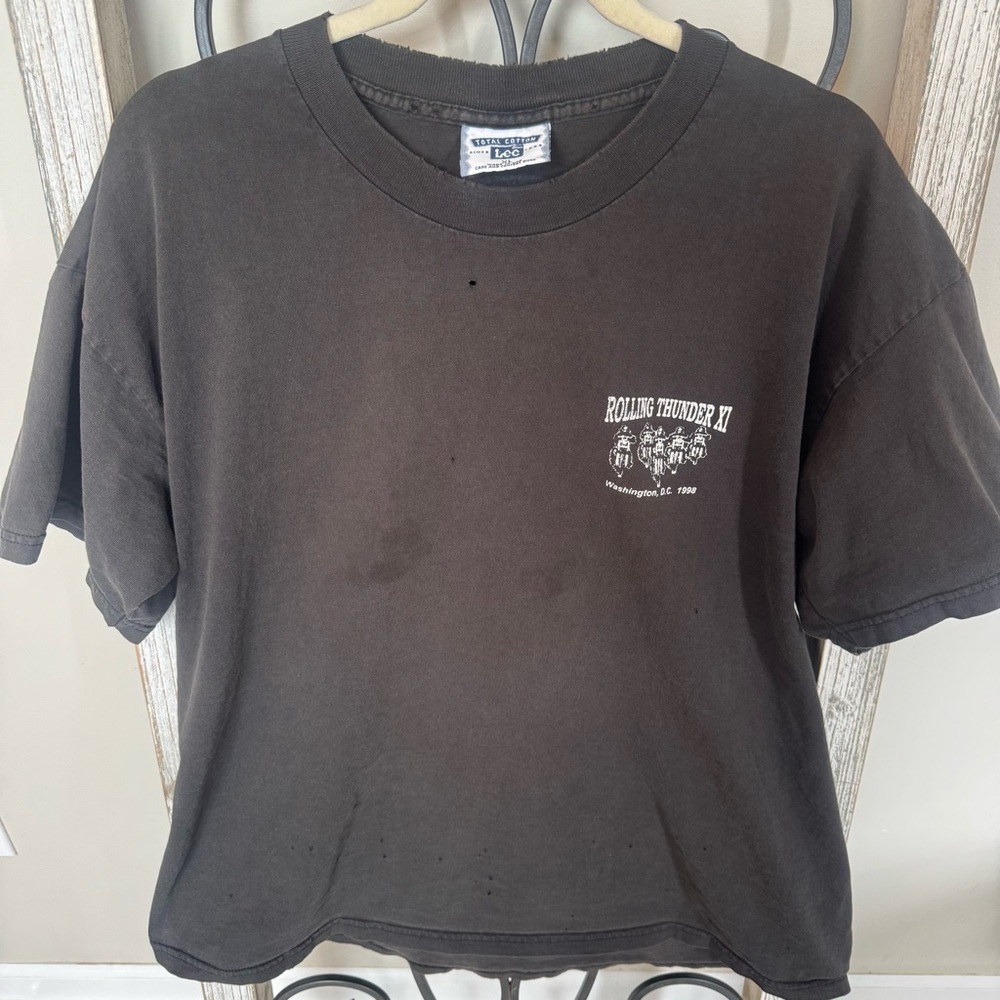 Lee Made USA Rolling Thunder XI 1998‎ POW MIA Vintage Distressed Tee XL